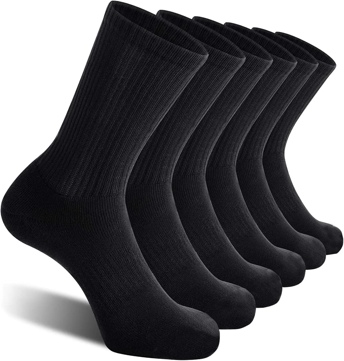 20 Pairs Crew Athletic Socks for Men Moisture Wicking Cushion Crew Socks for Sport Running Traveling