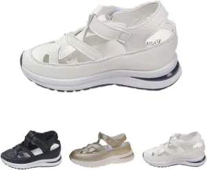 2025 Bomre Orthopedic Sandals, Women's Hollow Out Breathable Platform Wedge Sandals, Arch Support Closed Toe Shoes