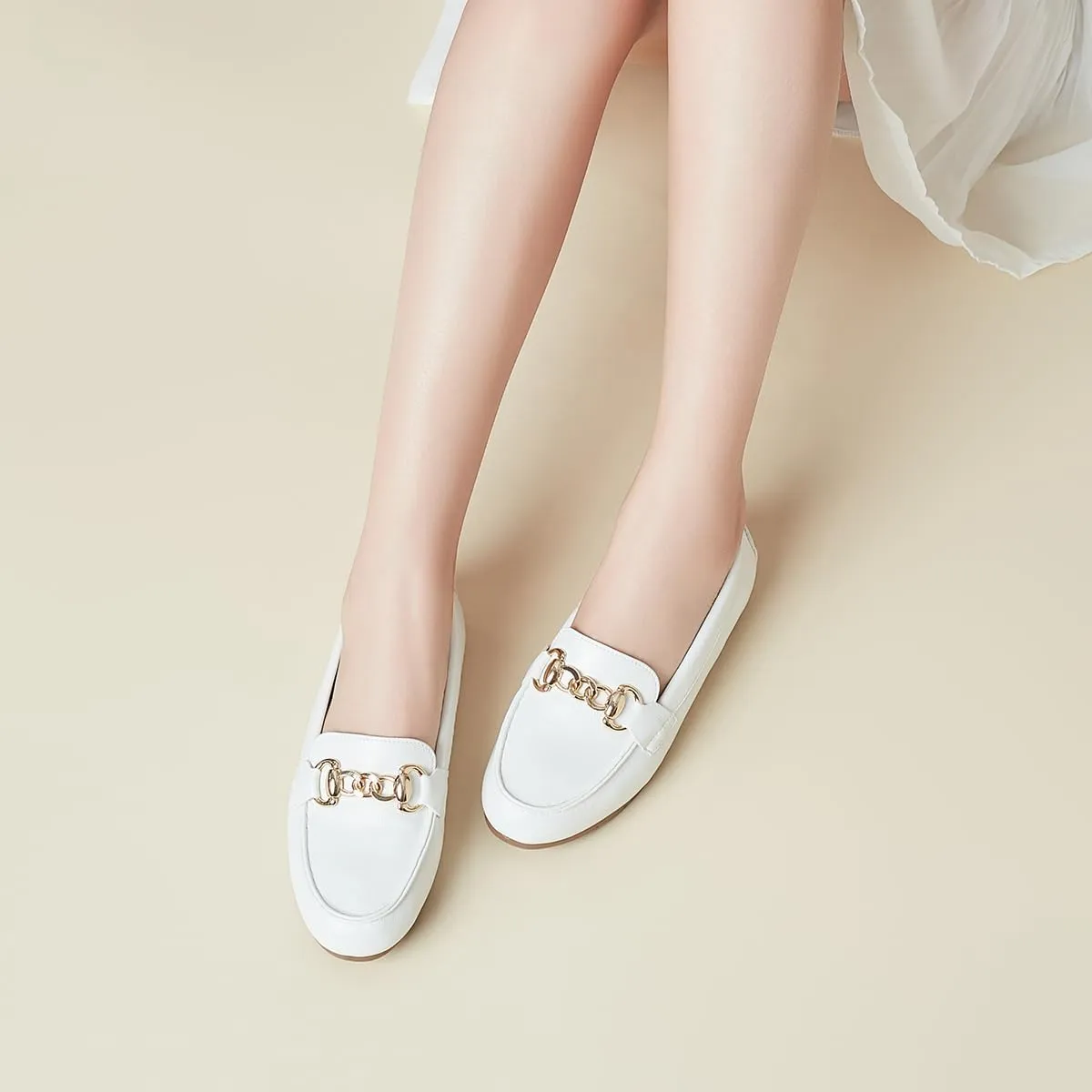 ABEJOJO Women's Loafer Shoes, Comfortable Slip on Casual Flat Penny Shoes for Walking, Driving, Dressy