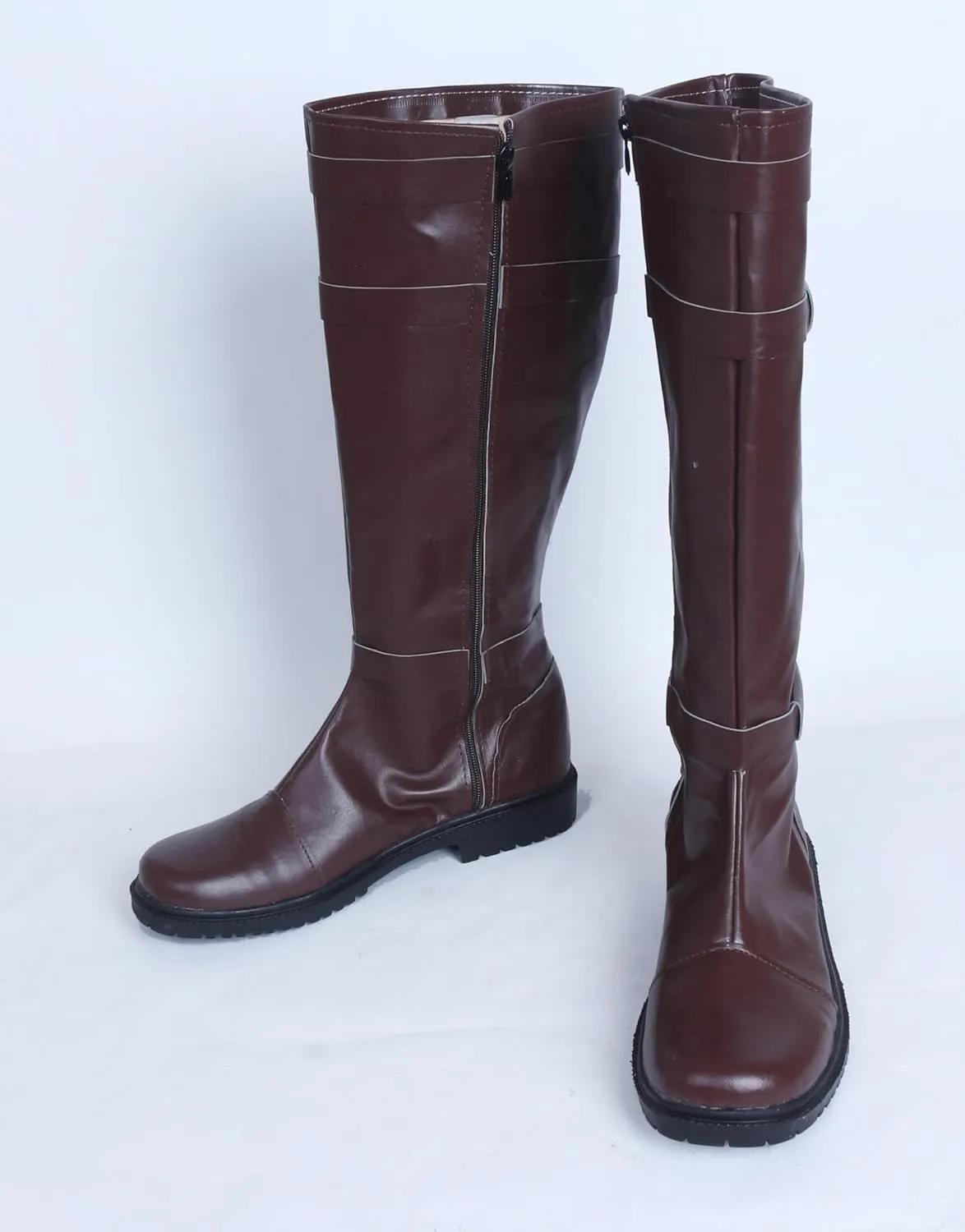 Adult Men Boots Cosplay Leather Boots Knee High Halloween Costume Shoes