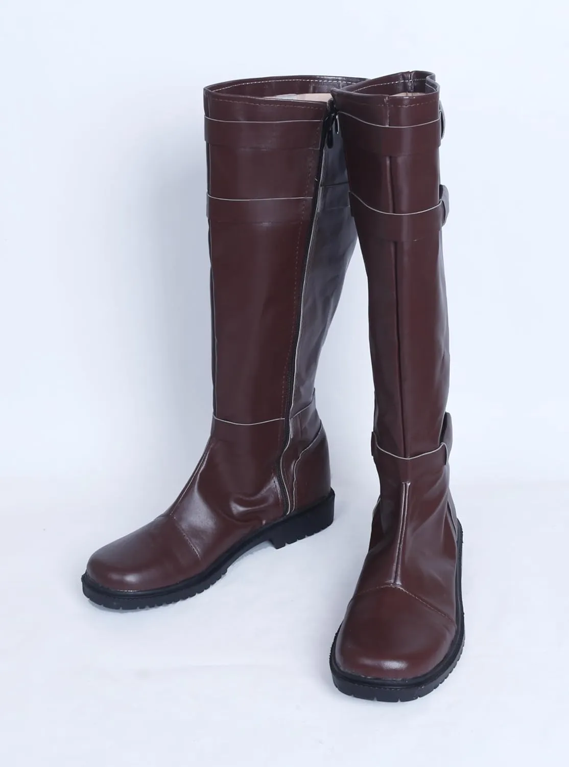 Adult Men Boots Cosplay Leather Boots Knee High Halloween Costume Shoes