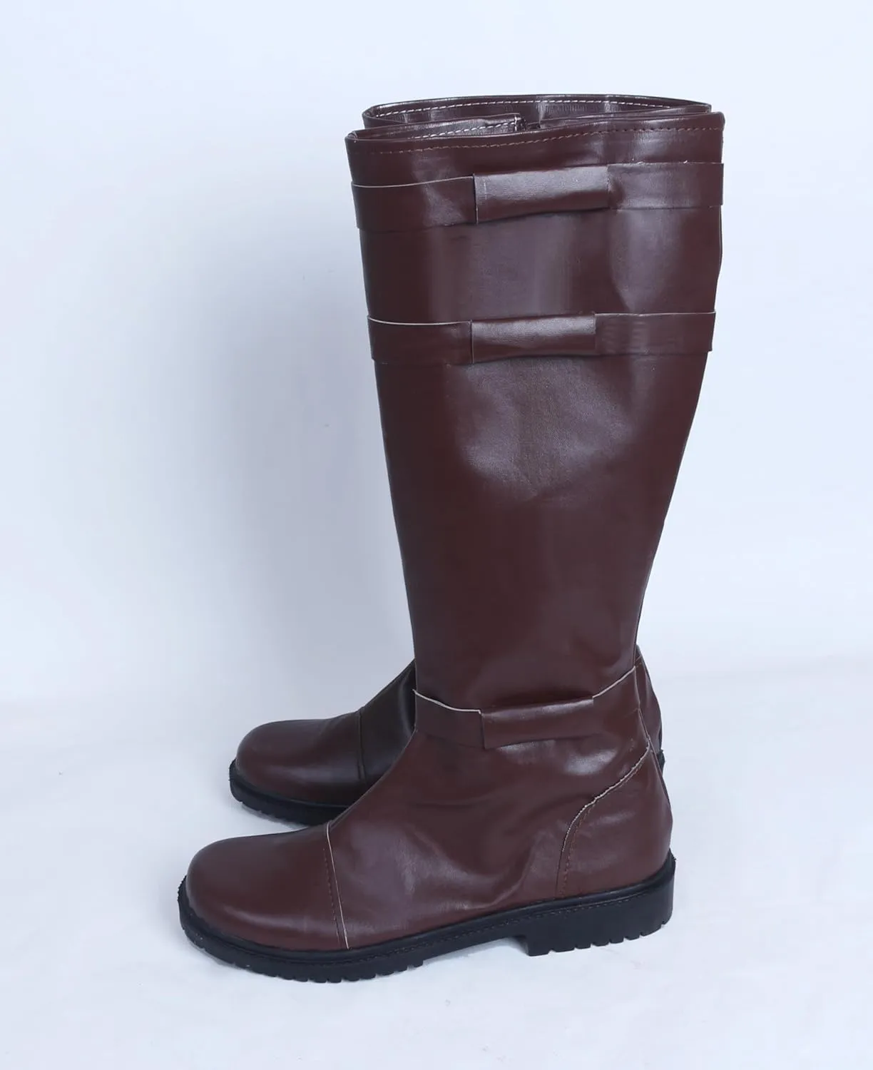 Adult Men Boots Cosplay Leather Boots Knee High Halloween Costume Shoes