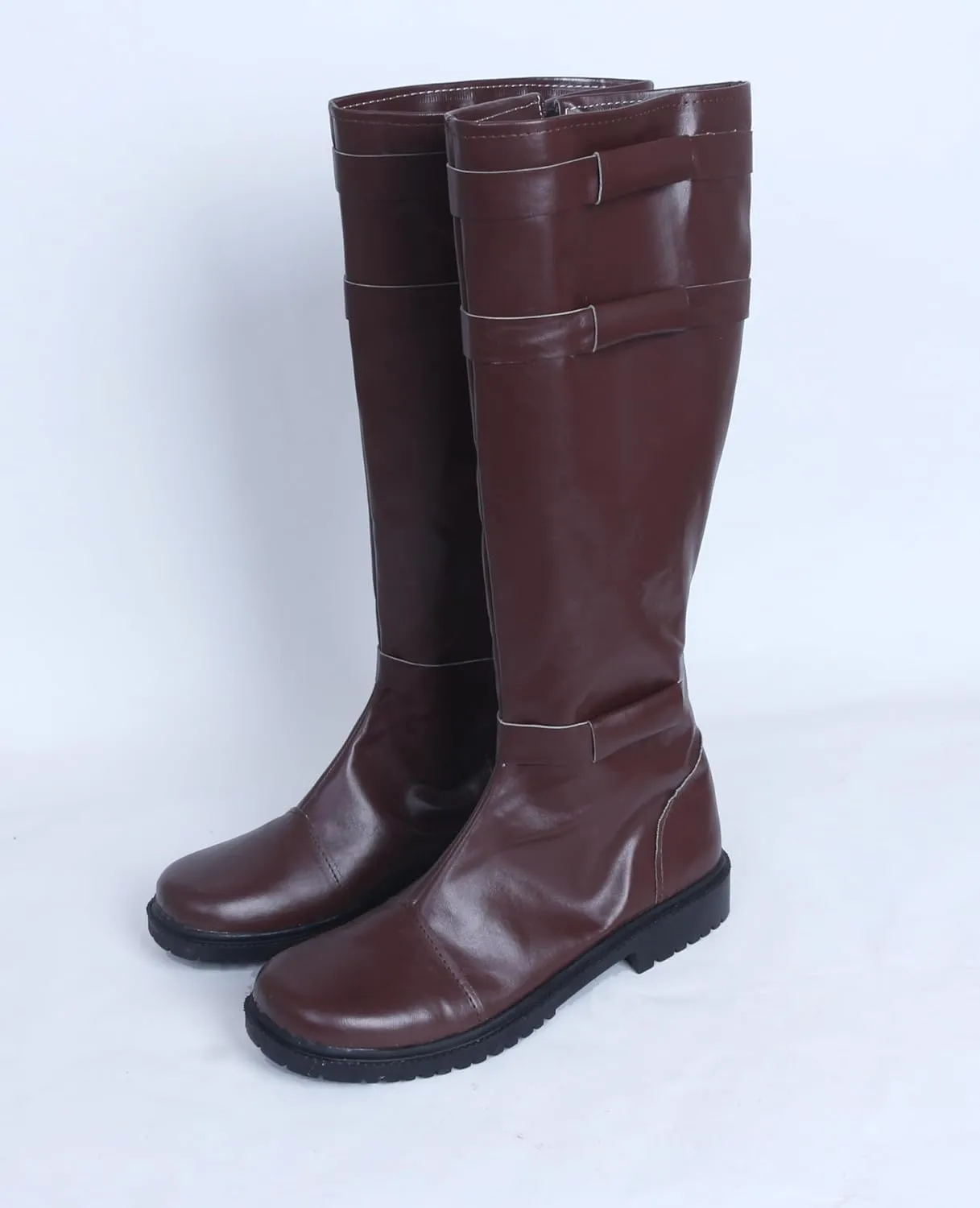 Adult Men Boots Cosplay Leather Boots Knee High Halloween Costume Shoes