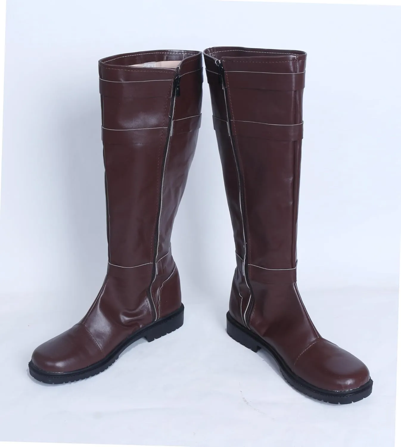 Adult Men Boots Cosplay Leather Boots Knee High Halloween Costume Shoes