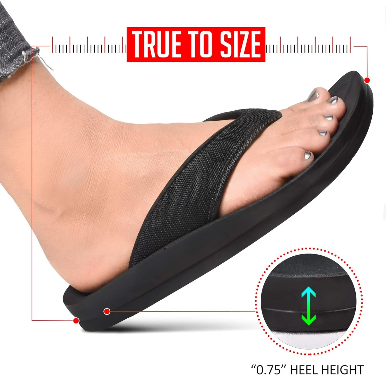 AEROTHOTIC Women's Enhalus Arch Support Thong Sandals