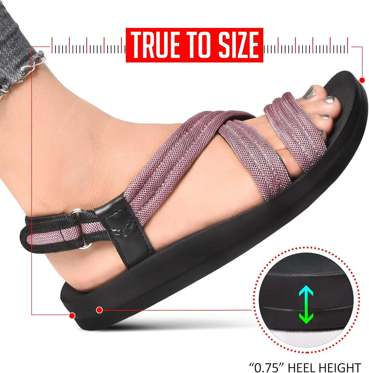 AEROTHOTIC Women's Hadal Arch Support Slingback Travel Essentials Sandals