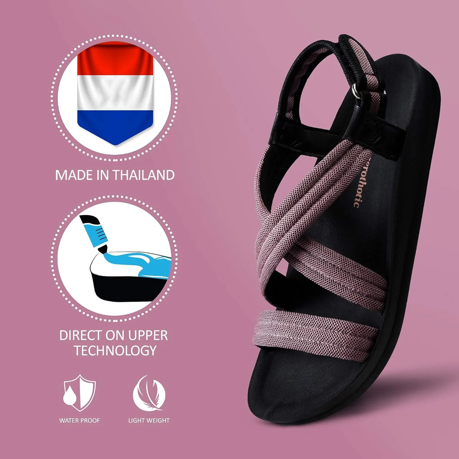 AEROTHOTIC Women's Hadal Arch Support Slingback Travel Essentials Sandals