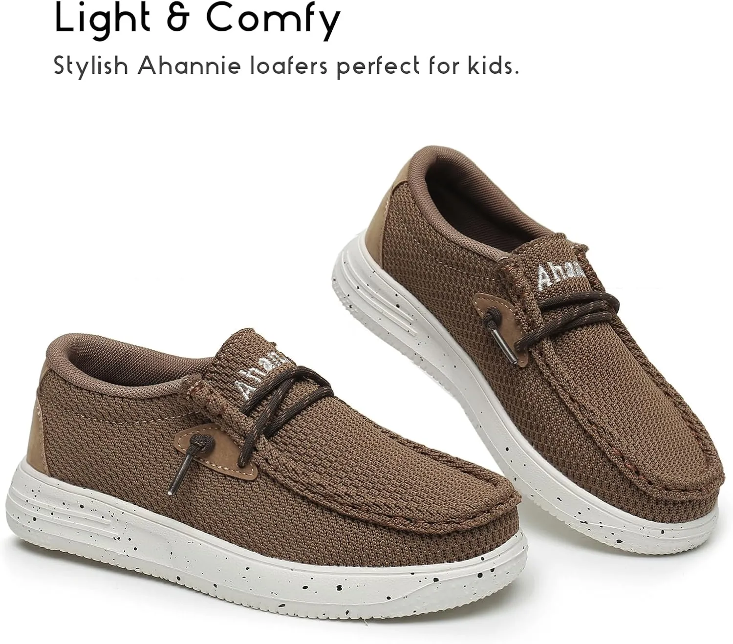 Ahannie Kids Boys Girls Loafers Slip On Casual Lightweight Walking Shoes(Toddler/Little Kid/Big Kid)