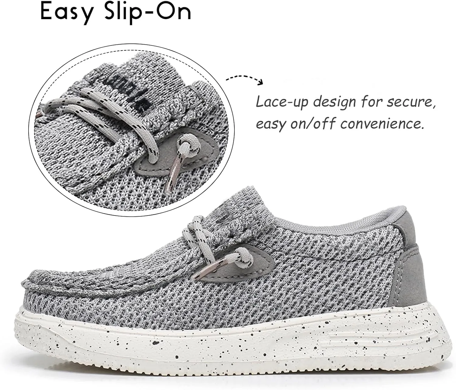 Ahannie Kids Boys Girls Loafers Slip On Casual Lightweight Walking Shoes(Toddler/Little Kid/Big Kid)