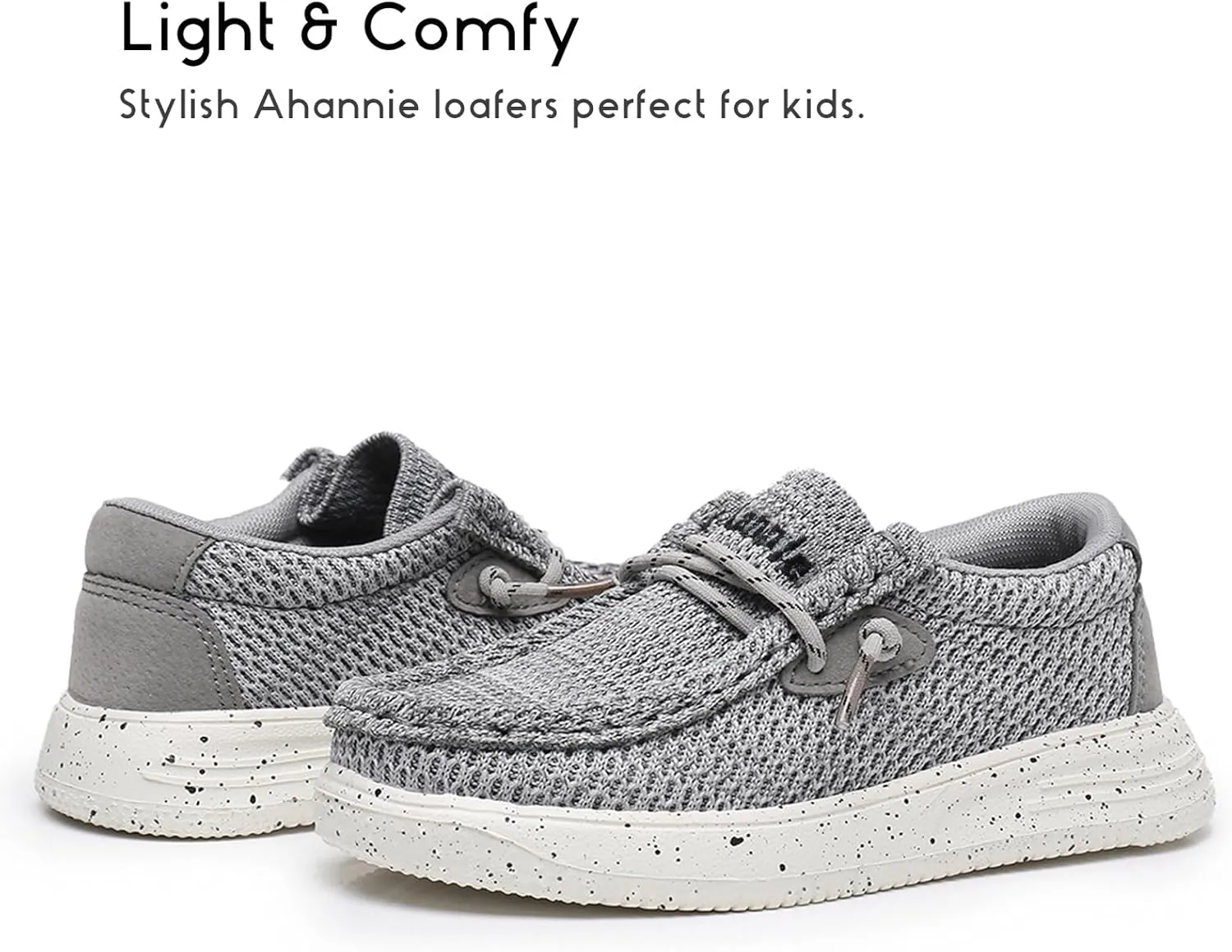 Ahannie Kids Boys Girls Loafers Slip On Casual Lightweight Walking Shoes(Toddler/Little Kid/Big Kid)