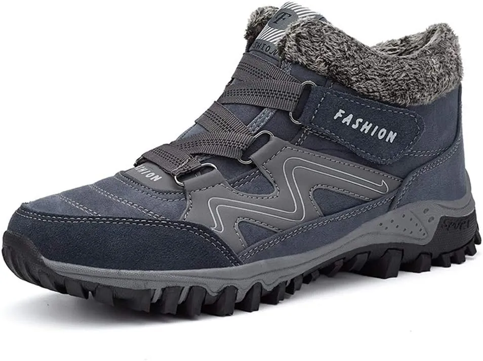 Airwalk Women's Winter Thermal Villi Leather Platform Fashion high top Boots Navy