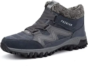 Airwalk Women's Winter Thermal Villi Leather Platform Fashion high top Boots Navy