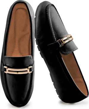 Alicegana Penny Loafers for Women Comfortable - Dress Casual Slip On Flat Shoes for Walking Business Work Driving Office
