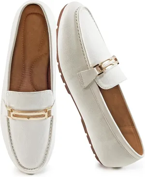 Alicegana Penny Loafers for Women Comfortable - Dress Casual Slip On Flat Shoes for Walking Business Work Driving Office
