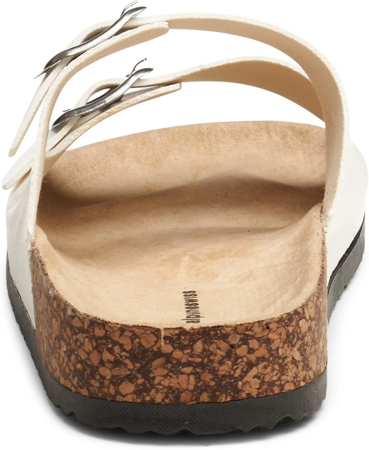 Alpine Swiss Womens Double Strap Contour Sandals | Adjustable Buckle Slides | Vegan Leather Footbed Sandals | Ergonomic Cork-Inspired Sole | Casual Summer Footwear Slip On Slides with Buckles