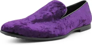 Amali Hauser2 - Men's Slippers - Mens Loafers - Designer Shoes for Men - Crushed Velvet, Luxurious, Mens Casual Shoes - Mens Slip On Shoes- Tuxedo Shoes