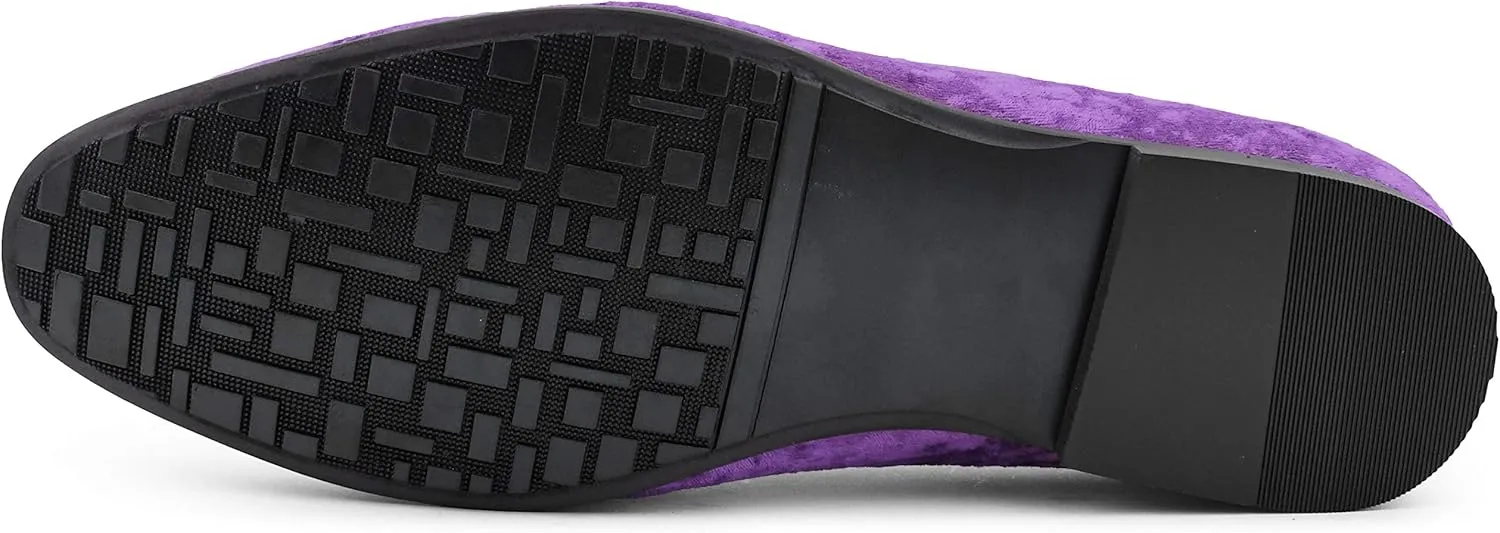 Amali Hauser2 - Men's Slippers - Mens Loafers - Designer Shoes for Men - Crushed Velvet, Luxurious, Mens Casual Shoes - Mens Slip On Shoes- Tuxedo Shoes