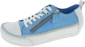Andrea Conti 0345911 Women's Shoes Low Shoes Trainers Sporty Leather Lacing, blue, 10 Women