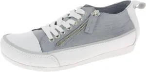 Andrea Conti 0345911 Women's Shoes Low Shoes Trainers Sporty Leather Lacing, gray, 7 Women