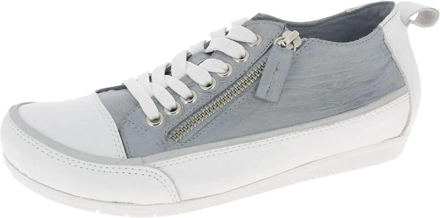 Andrea Conti 0345911 Women's Shoes Low Shoes Trainers Sporty Leather Lacing, gray, 7 Women