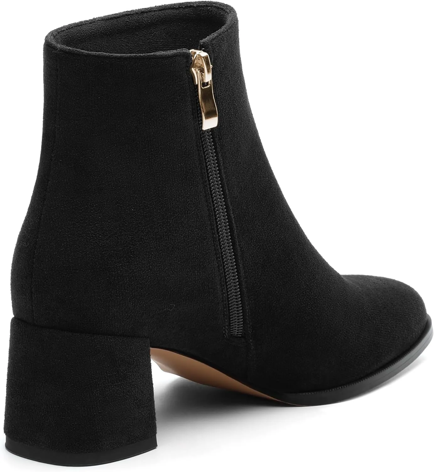 Ankle Boots for Women Low Heel Suede Wide Width Chunky Short Booties Comfortable Fashion Work Winter Boots 2 Inch