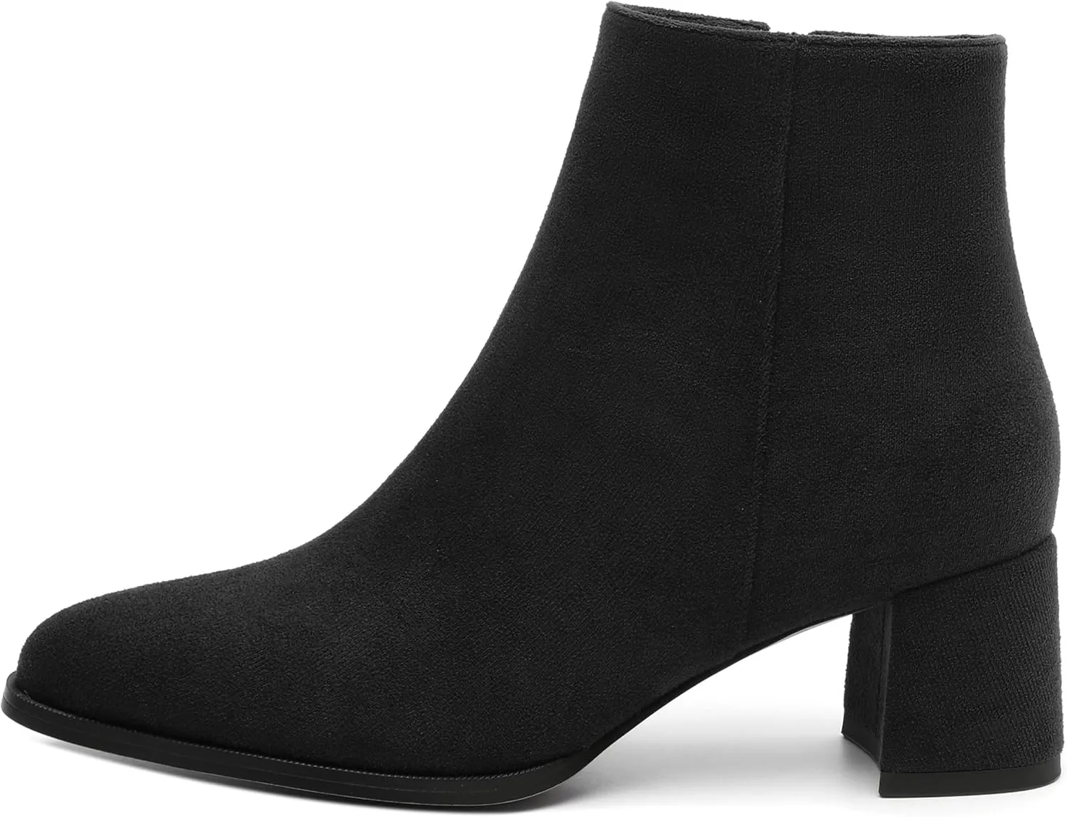 Ankle Boots for Women Low Heel Suede Wide Width Chunky Short Booties Comfortable Fashion Work Winter Boots 2 Inch