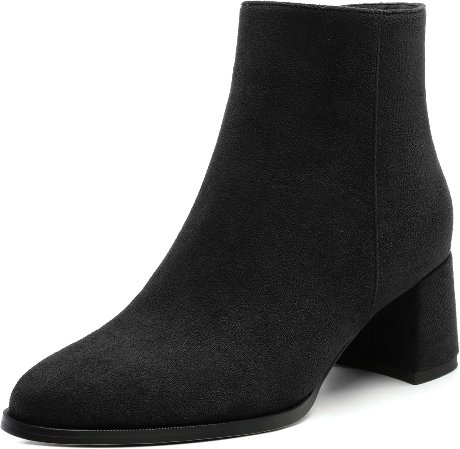 Ankle Boots for Women Low Heel Suede Wide Width Chunky Short Booties Comfortable Fashion Work Winter Boots 2 Inch