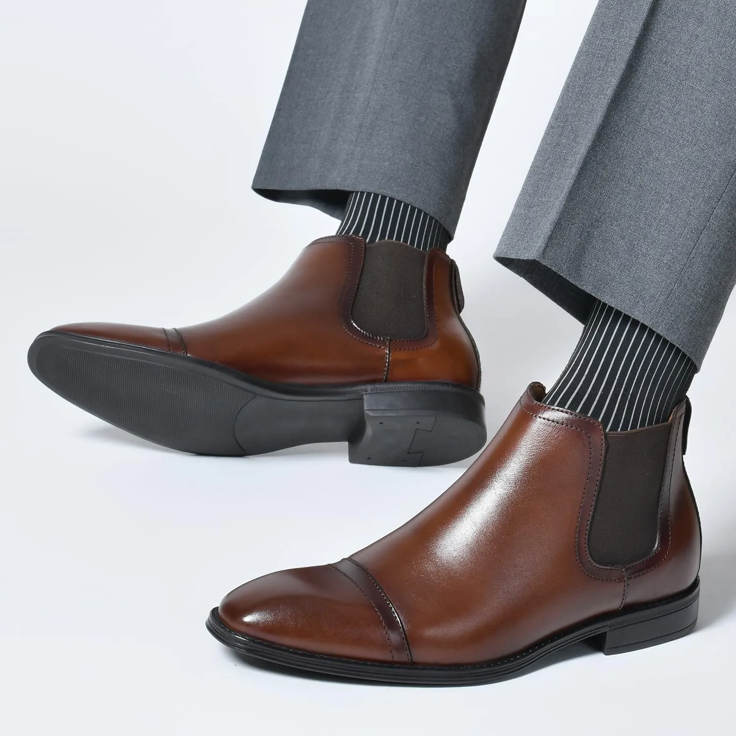 Arkbird Men's Brown Oxford Dress Boots