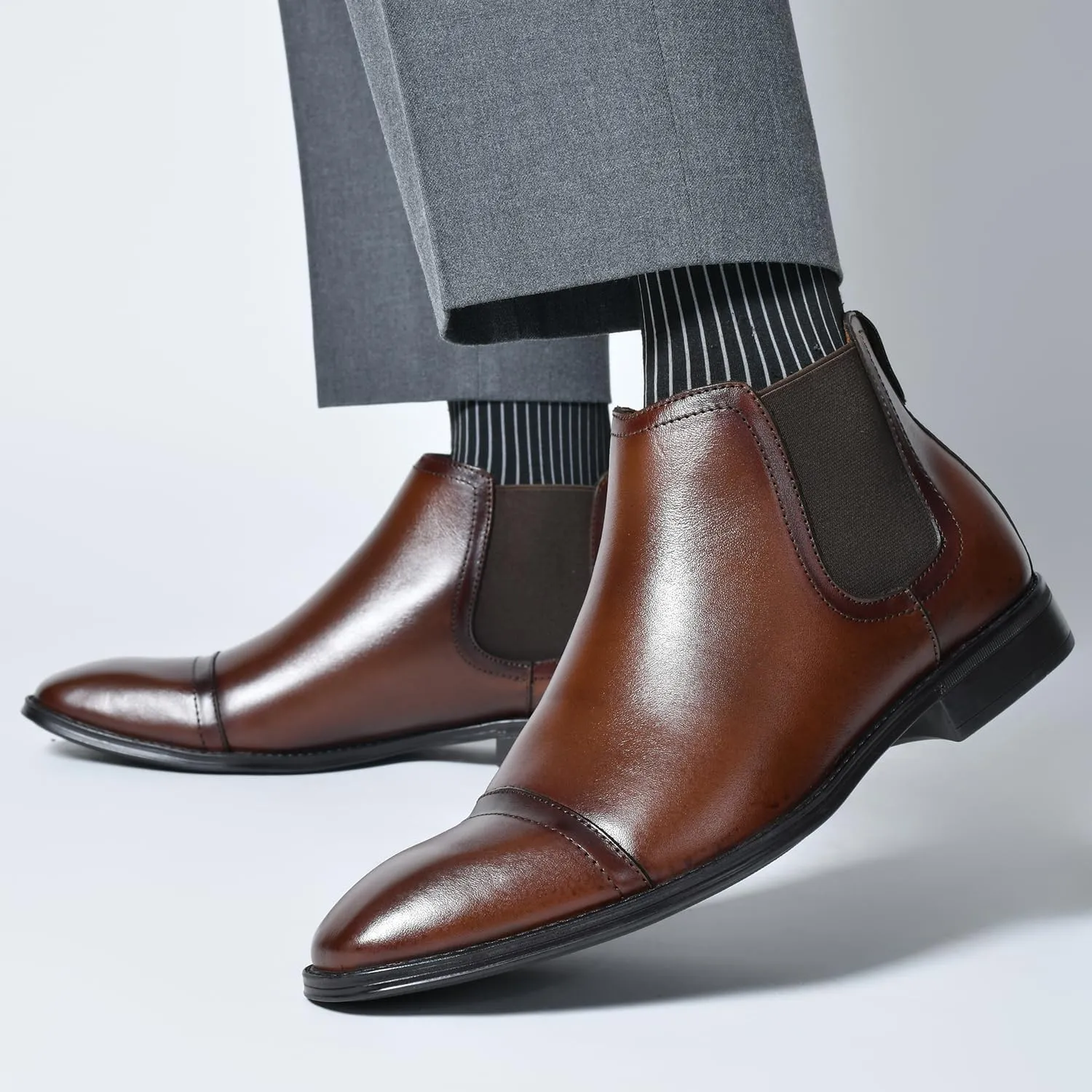 Arkbird Men's Brown Oxford Dress Boots