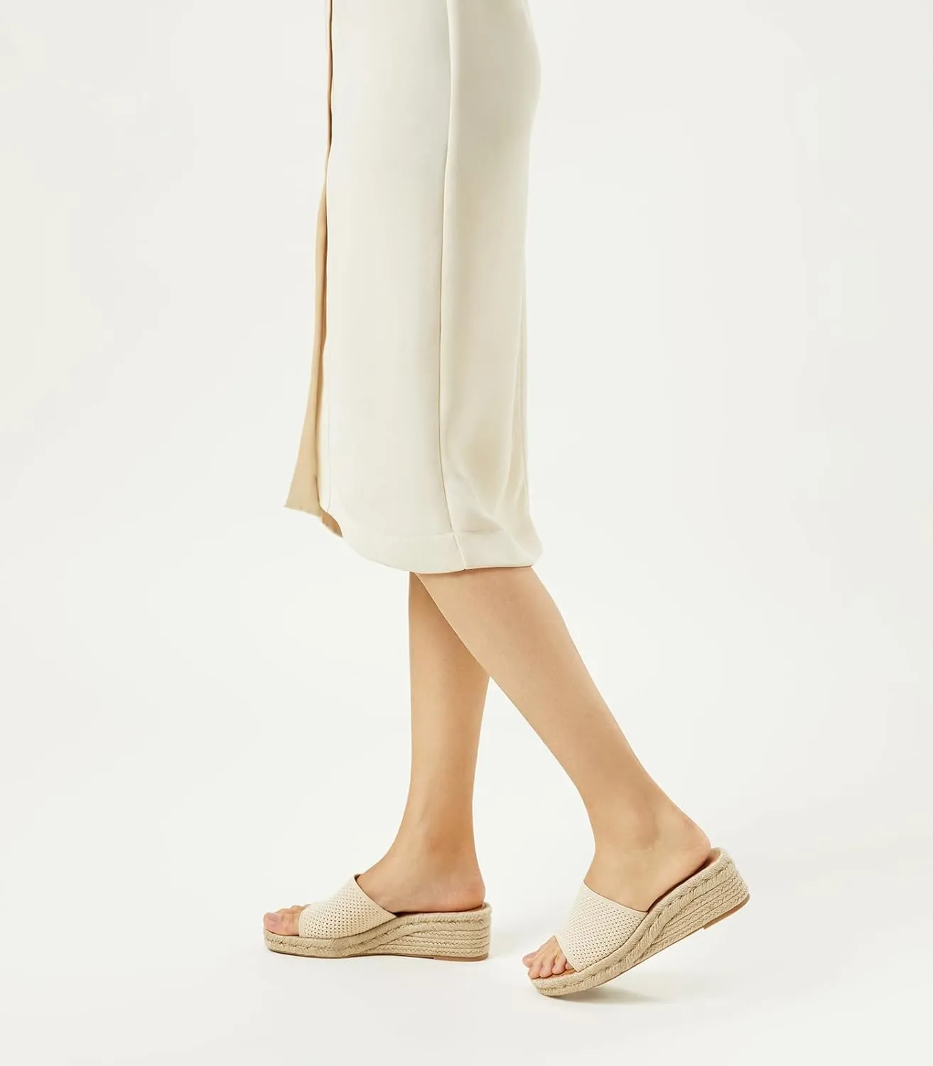 Arromic Women's Espadrilles Wedge Platform Sandals Comfortable Slip On Slides for Women Summer Beach Casual Outdoor Dress Heels Shoes