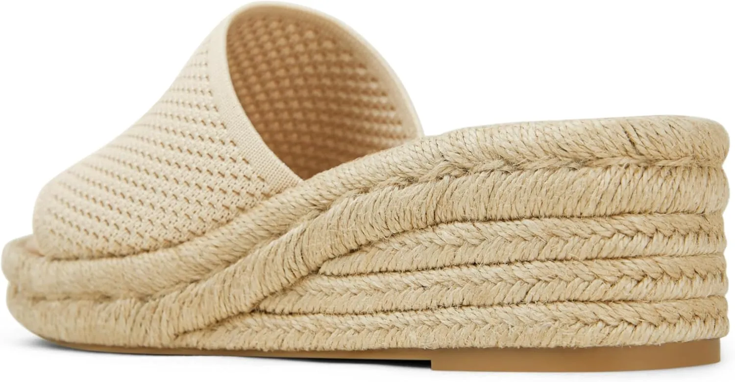 Arromic Women's Espadrilles Wedge Platform Sandals Comfortable Slip On Slides for Women Summer Beach Casual Outdoor Dress Heels Shoes