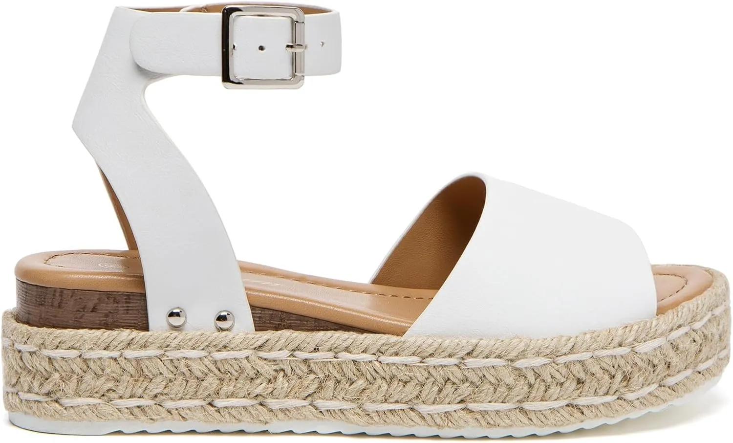 Athlefit Women's Platform Espadrille Wedge Sandals Comfortable Open Toe Buckle Sandals for Summer Casual