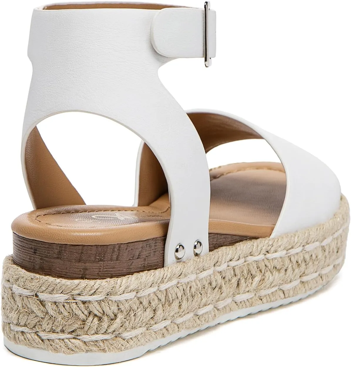 Athlefit Women's Platform Espadrille Wedge Sandals Comfortable Open Toe Buckle Sandals for Summer Casual