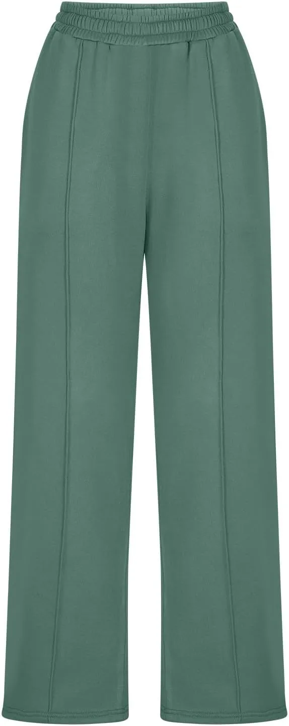 Athletic Sweatpants for Women Fashion Trousers Fall Pants Casual Straight Solid Loose Wide Leg Pants Sweatpants