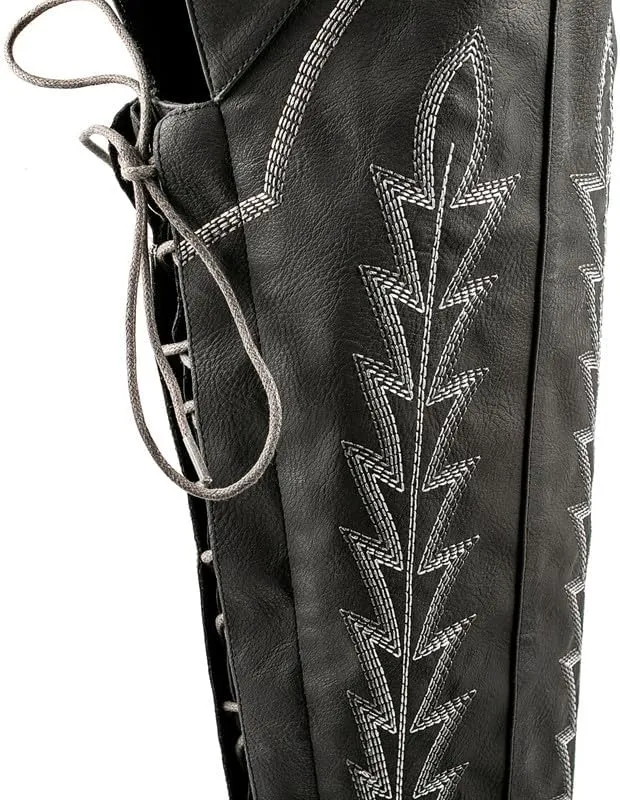 Atuelang Cowboy Boots for Women Thigh High Cowgirl Boots Wide Calf Western Embroidered Over The Knee Boots