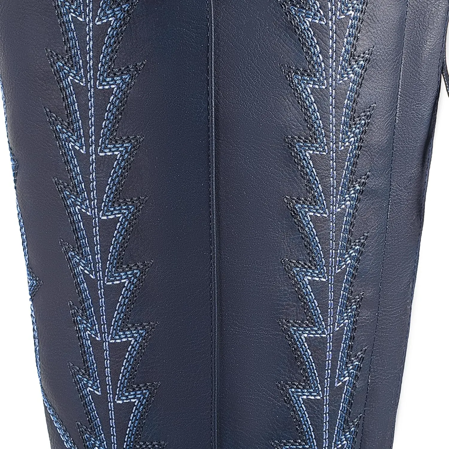 Atuelang Western Cowboy Boots for Women Knee High Wide Calf Lace Up Embroidered Cowgirl Boots