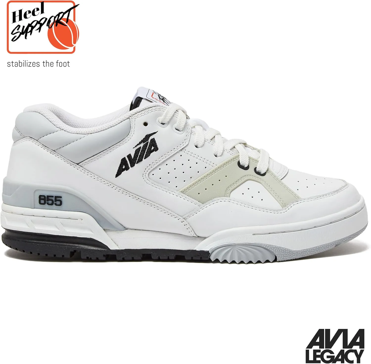 Avia 855 Basketball Sneakers for Men, Low Top Retro Womens or Mens Sneakers for Street or Court, Sizes 4.5 to 15, Blue and White, Green and Cream, or Grey and All White Shoes Men and Woman Sizes