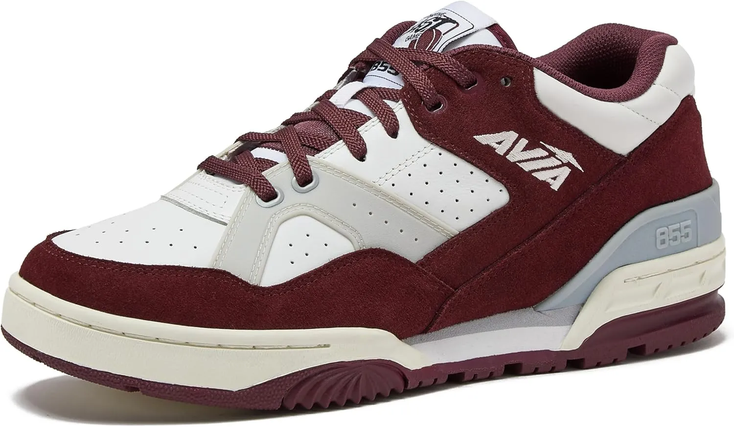 Avia 855 Basketball Sneakers for Men, Low Top Retro Womens or Mens Sneakers for Street or Court, Sizes 4.5 to 15, Blue and White, Green and Cream, or Grey and All White Shoes Men and Woman Sizes