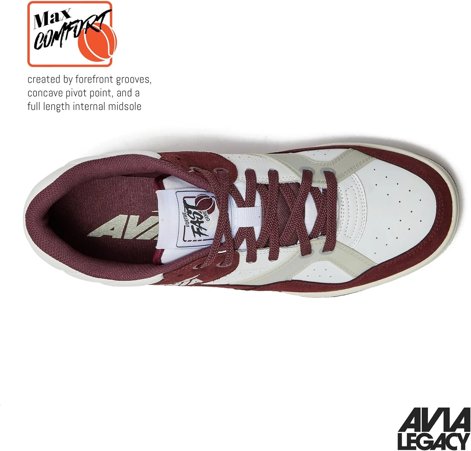 Avia 855 Basketball Sneakers for Men, Low Top Retro Womens or Mens Sneakers for Street or Court, Sizes 4.5 to 15, Blue and White, Green and Cream, or Grey and All White Shoes Men and Woman Sizes