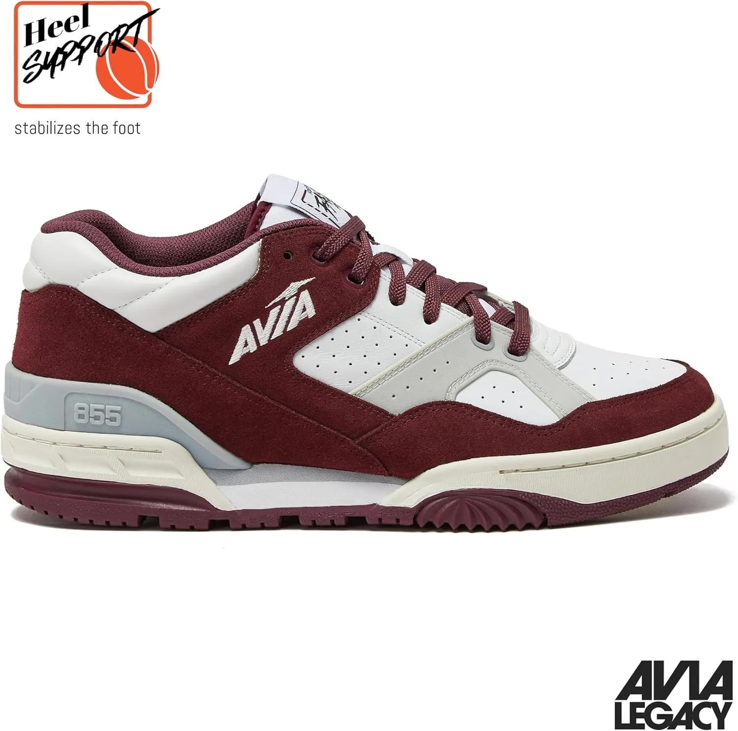 Avia 855 Basketball Sneakers for Men, Low Top Retro Womens or Mens Sneakers for Street or Court, Sizes 4.5 to 15, Blue and White, Green and Cream, or Grey and All White Shoes Men and Woman Sizes
