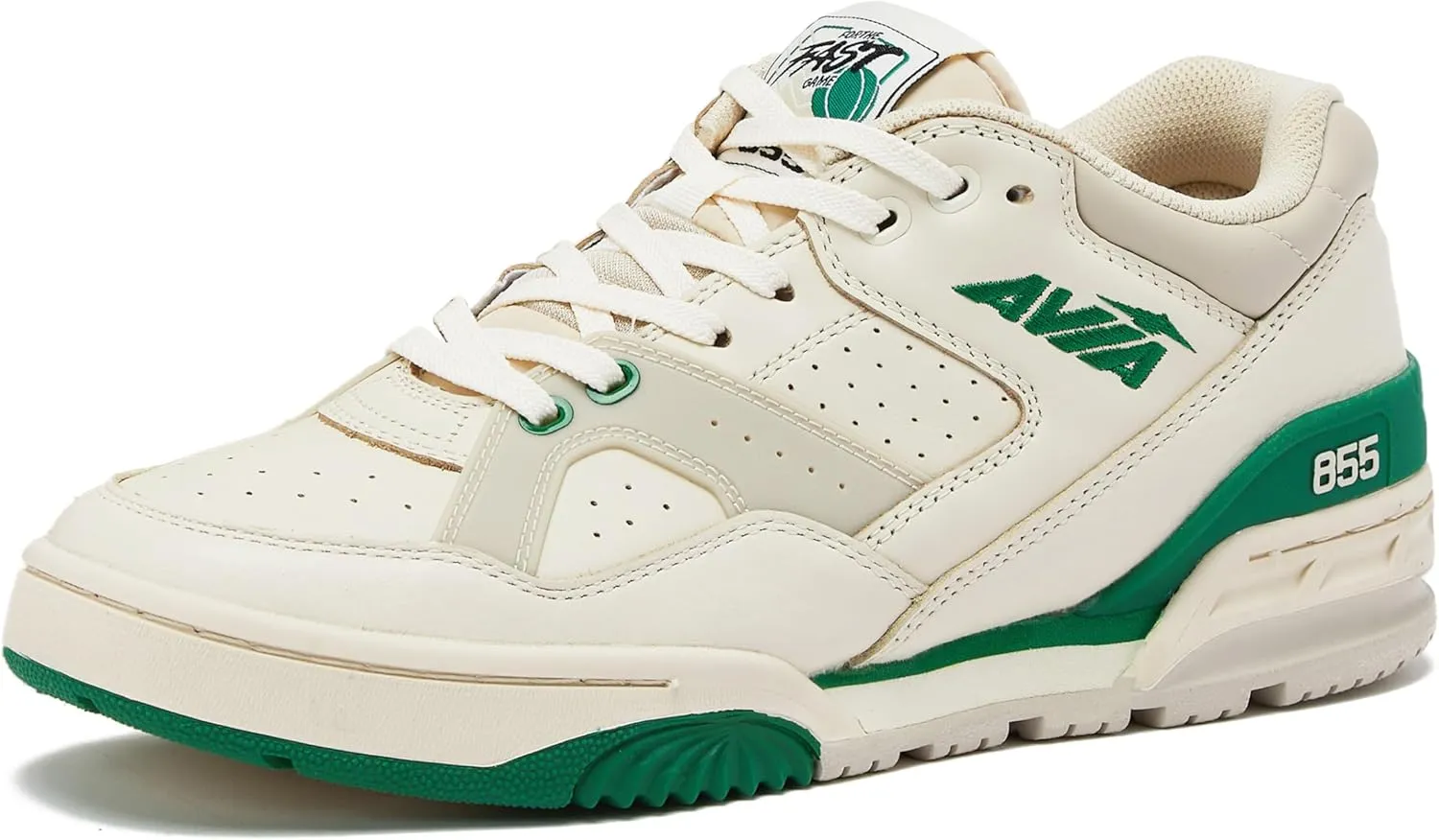 Avia 855 Basketball Sneakers for Men, Low Top Retro Womens or Mens Sneakers for Street or Court, Sizes 4.5 to 15, Blue and White, Green and Cream, or Grey and All White Shoes Men and Woman Sizes