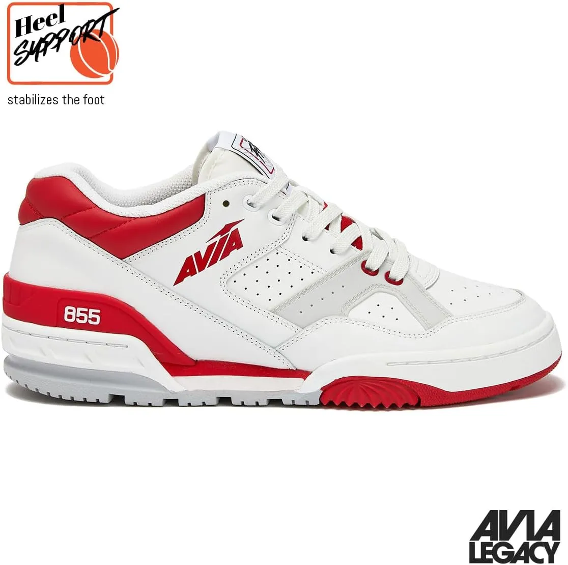Avia 855 Men’s Basketball Shoes, Low Top Retro Sneakers for Indoor or Outdoor, Street or Court, Sizes 7 to 15