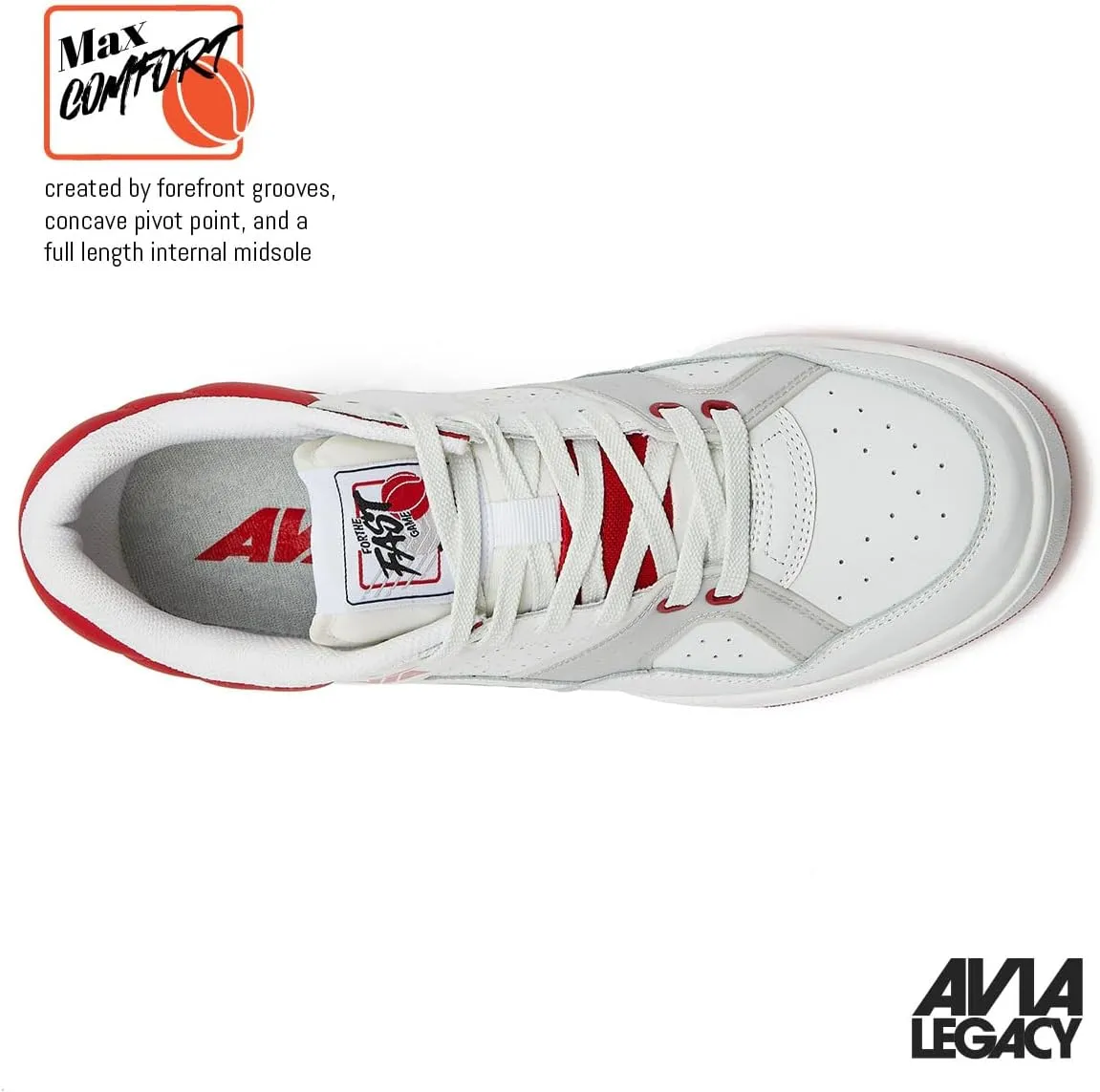 Avia 855 Men’s Basketball Shoes, Low Top Retro Sneakers for Indoor or Outdoor, Street or Court, Sizes 7 to 15