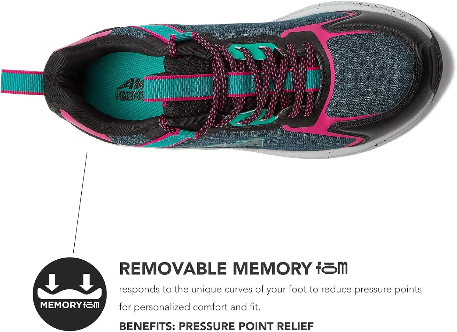 Avia Canyon Womens Trail Shoes and Walking Sneakers with Arch Support and Breathable Mesh