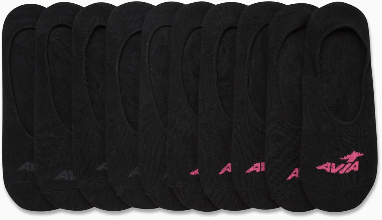 Avia Women's Low Cut Socks - 10 Pack Performance Cushioned Comfort No Show Socks - Athletic Socks for Women