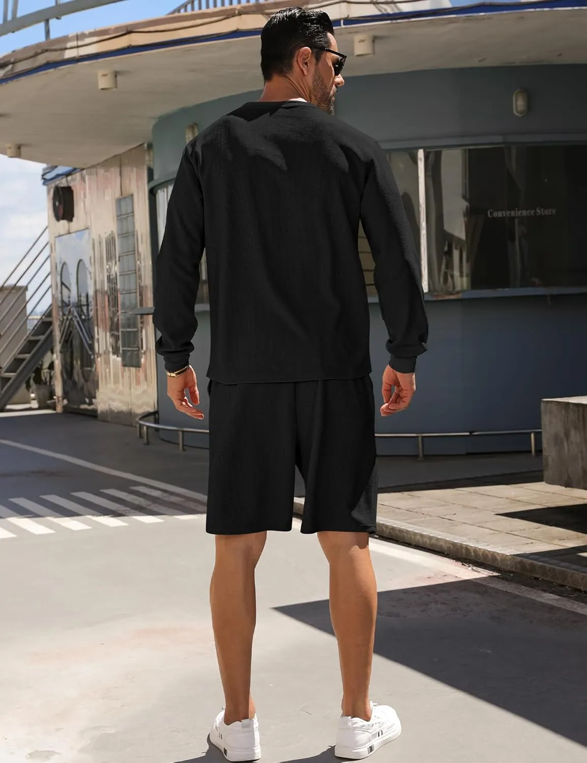 Babioboa Men's Short Sleeve Tracksuit Summer T Shirt & Shorts set 2 Pockets Oversize Two Piece Casual Daily Duty-off