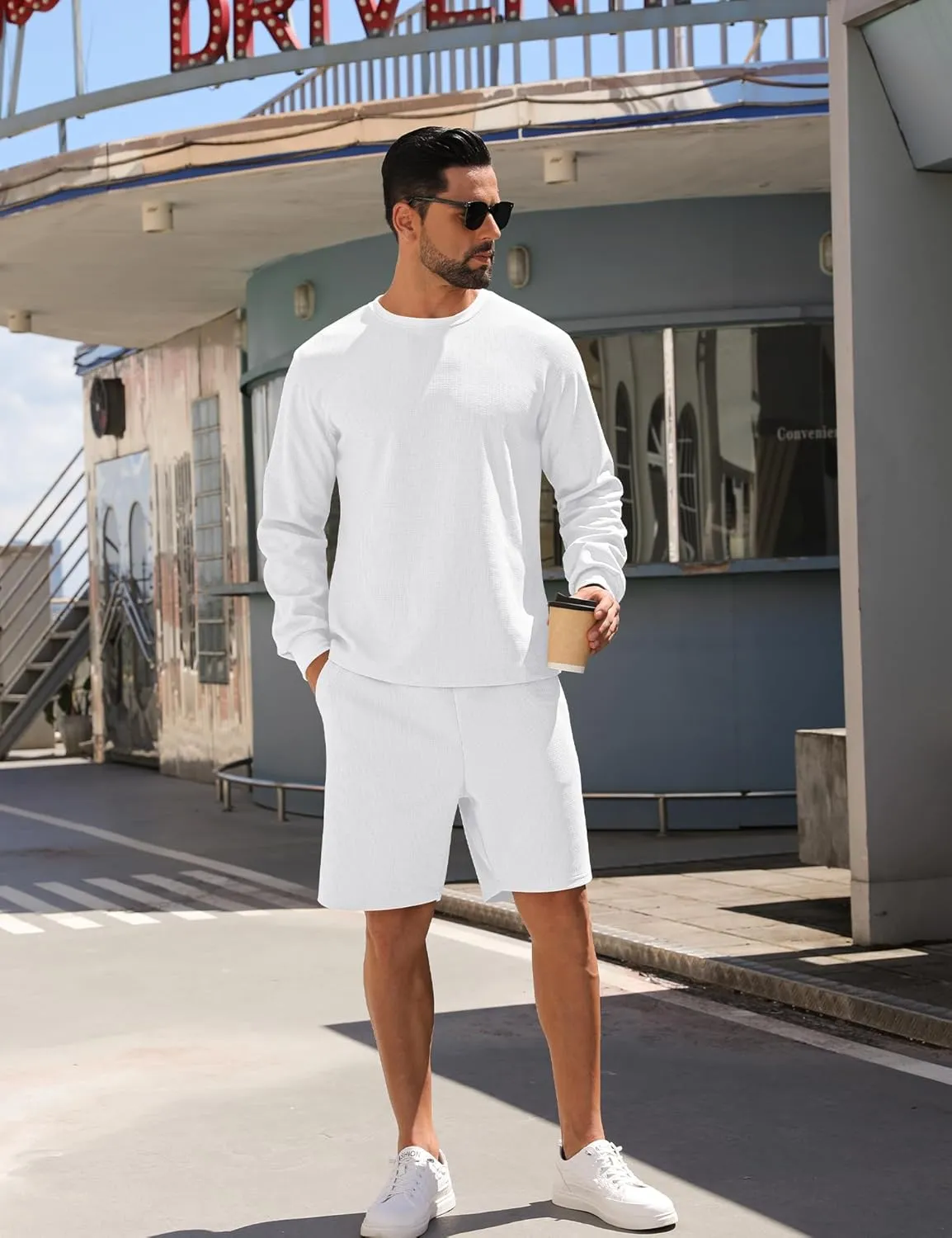 Babioboa Men's Short Sleeve Tracksuit Summer T Shirt & Shorts set 2 Pockets Oversize Two Piece Casual Daily Duty-off