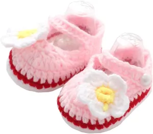 Baby Booties Newborn Infant Shoes Hand Crochet Knit Cotton Soft Cozy Boots for Boy Girl