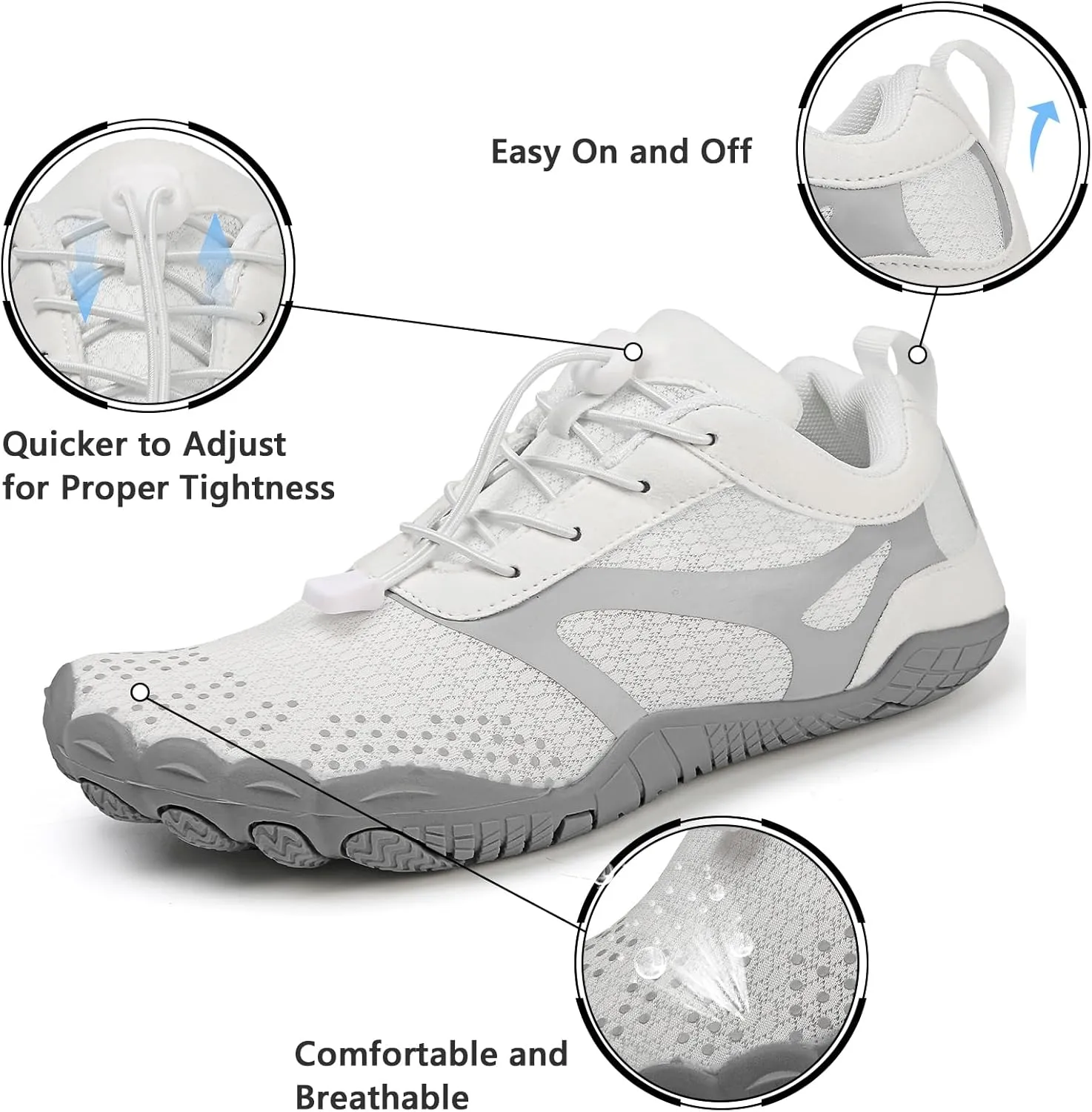 Barefoot Shoes Mens Womens Minimalist Cross Training Shoes with Wide Toe Box Athletic Zero Drop Trail Walking Hiking Running Sneakers