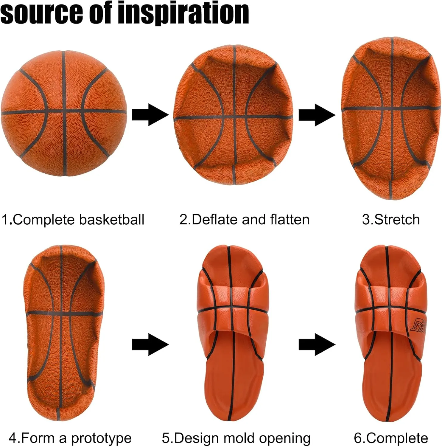 Basketball Pillow Slippers Non-Slip Cloud Slippers Ultra Cushion Sports Arch Support Footbed Sandals Comfort Thick Sole Outdoor Mens Sports Slide Gift for Basketball Enthusiasts